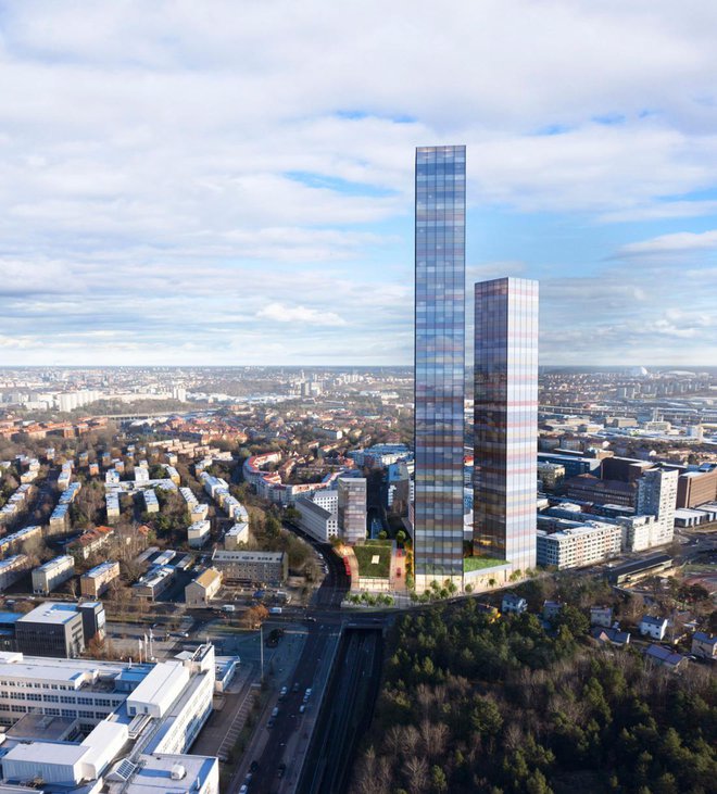 Načrtovani projekt Tellus Towers, Stockholm. FOTO: www.ssmliving.se
Foto: