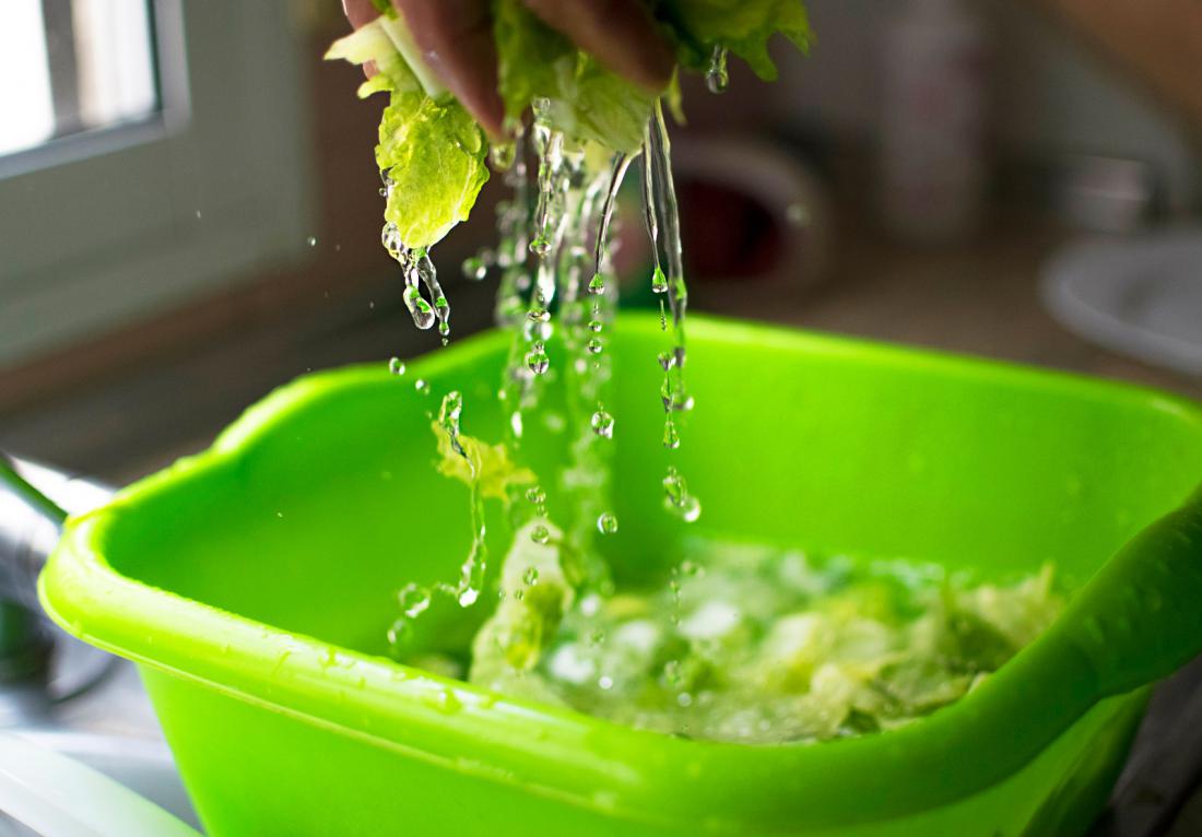 Zelenjavo perimo v vedrcu, da jo bomo lahko odnesli v zbiralne posode na vrtu. Foto: David Moreno Hernandez/Shutterstock