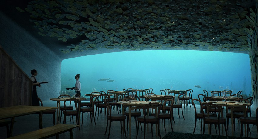 Obiskovalci restavracije bodo lahko uživali v razgledu na morsko dno.