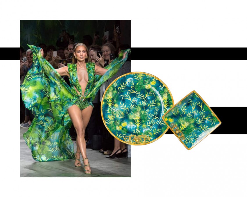 <p>Vzorec, ki je krasil obleko ameriške pevke in igralke Jennifer Lopez, ko se je leta 2000 sprehodila po rdeči preprogi na podelitvi grammyjev, so zdaj prenesli na porcelan.</p>